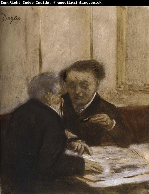 Edgar Degas At the Cafe Chateauden